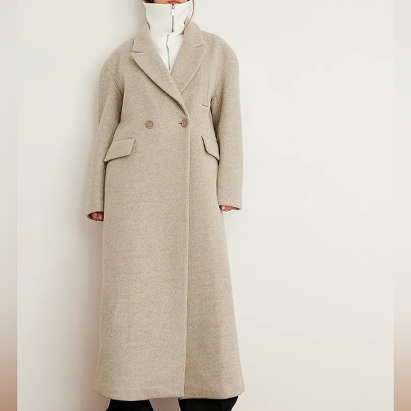 NA-KD Oversized Wool Blend Coat - Picture 7 of 7